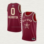 Camiseta Tyrese Haliburton NO 0 Indiana Pacers All Star 2024 Rojo