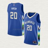 Camiseta A.J. Green NO 20 Milwaukee Bucks Ciudad 2022-23 Azul