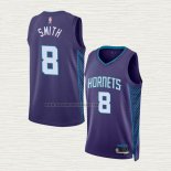 Camiseta Dennis Smith NO 8 Charlotte Hornets Statement 2022-23 Violeta