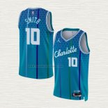 Camiseta Ish Smith NO 10 Charlotte Hornets Ciudad 2021-22 Azul