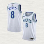 Camiseta Josh Minott NO 8 Minnesota Timberwolves Classic 2023-24 Blanco