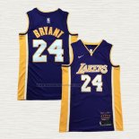 Camiseta Kobe Bryant NO 24 Los Angeles Lakers Retirement Violeta