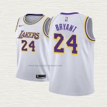 Camiseta Kobe Bryant NO 24 Nino Los Angeles Lakers Association 2018-19 Blanco