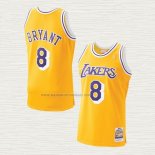 Camiseta Kobe Bryant NO 8 Los Angeles Lakers Hardwood Classics Throwback 1996-97 Amarillo