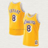 Camiseta Kobe Bryant NO 8 Los Angeles Lakers Mitchell & Ness 1996-97 Amarillo