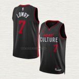 Camiseta Kyle Lowry NO 7 Miami Heat Ciudad 2023-24 Negro