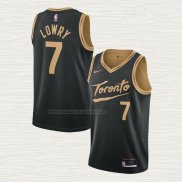Camiseta Kyle Lowry NO 7 Toronto Raptors Ciudad 2020-21 Negro