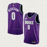 Camiseta Marjon Beauchamp NO 0 Milwaukee Bucks Classic 2022-23 Violeta