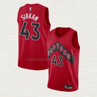 Camiseta Pascal Siakam NO 43 Toronto Raptors Icon 2020-21 Rojo
