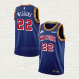 Camiseta Andrew Wiggins NO 22 Golden State Warriors 75th Anniversary Azul