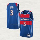 Camiseta Bradley Beal NO 3 Washington Wizards Ciudad 2021-22 Azul