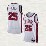 Camiseta Dalen Terry NO 25 Chicago Bulls Ciudad 2022-23 Blanco