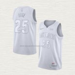 Camiseta Derrick Rose NO 25 Detroit Pistons MVP Blanco