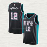 Camiseta Ja Morant NO 12 Memphis Grizzlies Classic 20th Negro