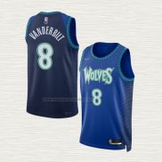 Camiseta Jarred Vanderbilt NO 8 Minnesota Timberwolves Ciudad 2021-22 Azul