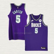 Camiseta Jevon Carter NO 5 Milwaukee Bucks Classic 2022-23 Violeta