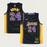 Camiseta Kobe Bryant NO 24 Los Angeles Lakers 2017-18 Negro
