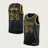 Camiseta Kobe Bryant NO 24 Los Angeles Lakers Ciudad 2017-18 Negro