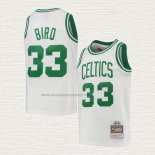 Camiseta Larry Bird NO 33 Nino Boston Celtics Mitchell & Ness 1985-86 Blanco
