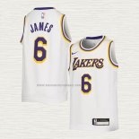 Camiseta LeBron James NO 6 Nino Los Angeles Lakers Association 2022-23 Blanco