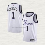 Camiseta NO 1 Los Angeles Lakers Ciudad 2022-23 Blanco D'Angelo Russell