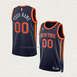 Camiseta New York Knicks Personalizada Statement 2022-23 Negro