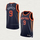 Camiseta RJ Barrett NO 9 New York Knicks Statement 2022-23 Negro