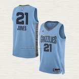 Camiseta Tyus Jones NO 21 Memphis Grizzlies Statement 2022-23 Azul