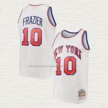 Camiseta Walt Frazier NO 10 New York Knicks Mitchell & Ness Blanco