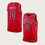 Camiseta Coby White NO 0 Chicago Bulls Icon Rojo
