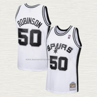 Camiseta David Robinson NO 50 San Antonio Spurs Mitchell & Ness 1998-99 Blanco