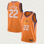 Camiseta DeAndre Ayton NO 22 Phoenix Suns Statement Naranja