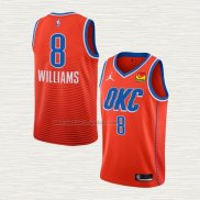 Camiseta Jalen Williams NO 8 Oklahoma City Thunder Statement Naranja