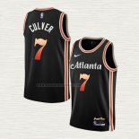 Camiseta Jarrett Culver NO 7 Atlanta Hawks Ciudad 2022-23 Negro