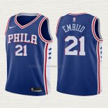 Camiseta Joel Embiid NO 21 Nino Philadelphia 76ers 2017-18 Azul
