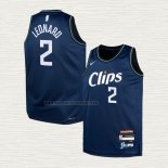 Camiseta Kawhi Leonard NO 2 Nino Los Angeles Clippers Ciudad 2023-24 Azul