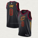 Camiseta Kevin Love NO 0 Cleveland Cavaliers Statement 2020-21 Negro