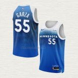 Camiseta Luka Garza NO 55 Minnesota Timberwolves Ciudad 2023-24 Azul