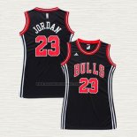 Camiseta Michael Jordan NO 23 Mujer Chicago Bulls Icon Negro
