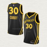Camiseta Stephen Curry NO 30 Golden State Warriors Ciudad 2023-24 Negro