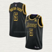 Camiseta Talen Horton-Tucker NO 5 Los Angeles Lakers Mamba 2021-22 Negro