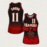 Camiseta Trae Young NO 11 Atlanta Hawks Hardwood Classics Throwback Rojo