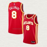 Camiseta Danilo Gallinari NO 8 Atlanta Hawks Icon 2020-21 Rojo