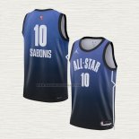 Camiseta Domantas Sabonis NO 10 Sacramento Kings All Star 2023 Azul