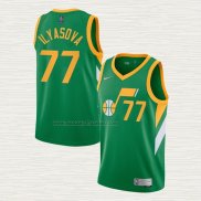 Camiseta Ersan Ilyasova NO 77 Utah Jazz Earned 2020-21 Verde