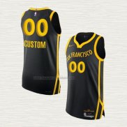 Camiseta Golden State Warriors Personalizada Ciudad Autentico 2023-24 Negro