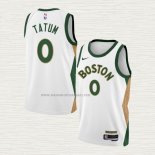 Camiseta Jayson Tatum NO 0 Boston Celtics Ciudad 2023-24 Blanco
