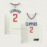 Camiseta Kawhi Leonard NO 2 Los Angeles Clippers Association Autentico 2020-21 Blanco