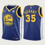 Camiseta Kevin Durant NO 35 Nino Golden State Warriors 2017-18 Azul