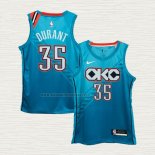 Camiseta Kevin Durant NO 35 Oklahoma City Thunder Ciudad 2018-19 Azul